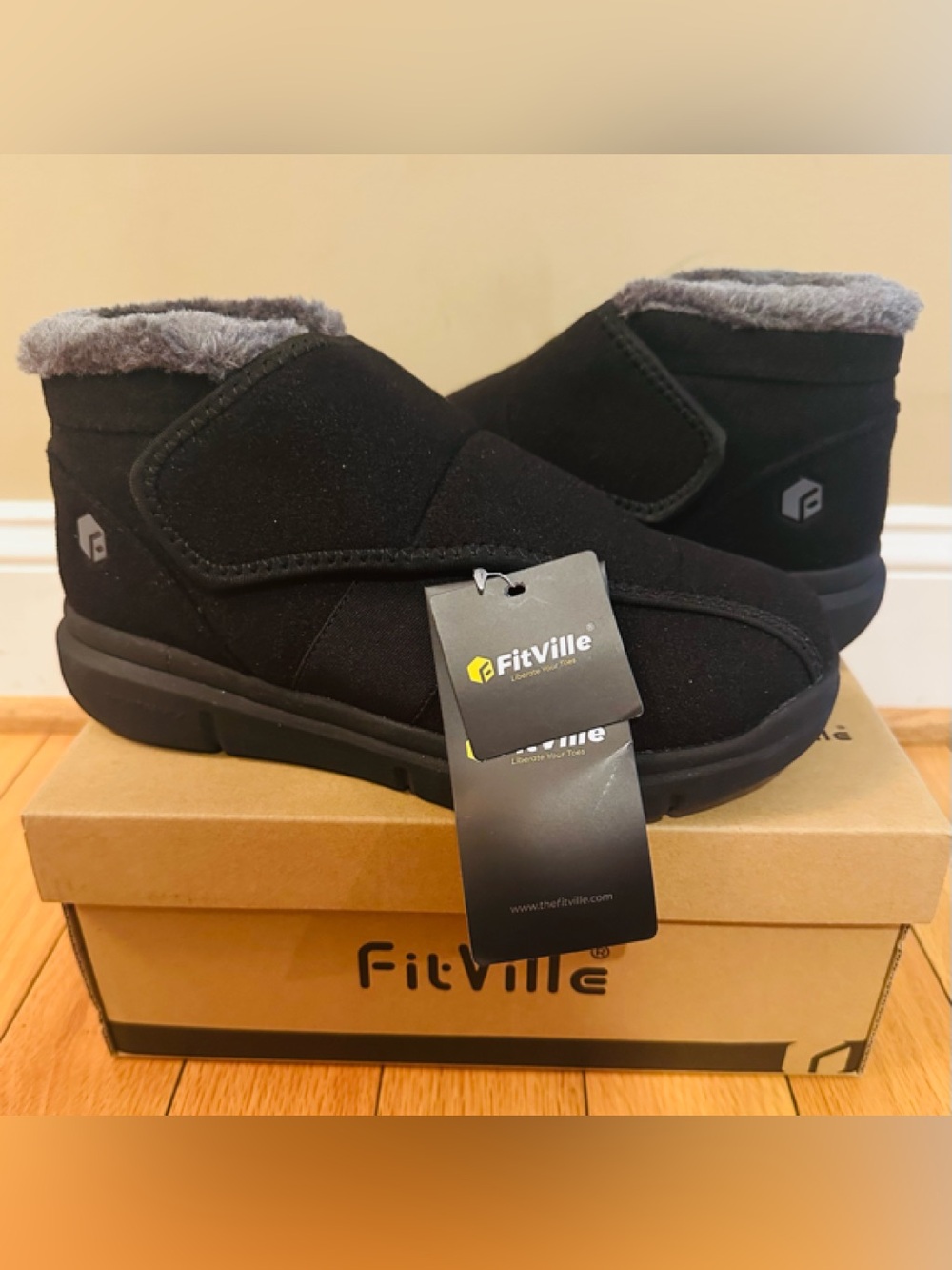 Fitville women's Easytop V1 boots Black Ankle Sz#7.5EW New